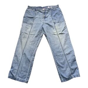 Pappagallo Vintage Women’s Blue Relaxed Lightweight Denim Elastic Waist Pants